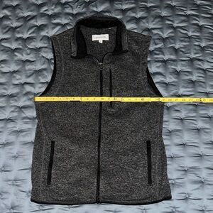 Calvin Klein Men's Charcoal Zip-Up Vest